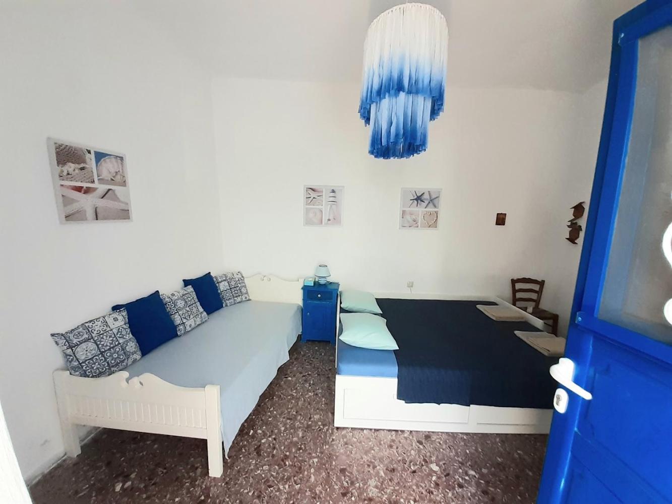 Serifos TownCycladic House White And Blue In Kato Chora别墅 外观 照片